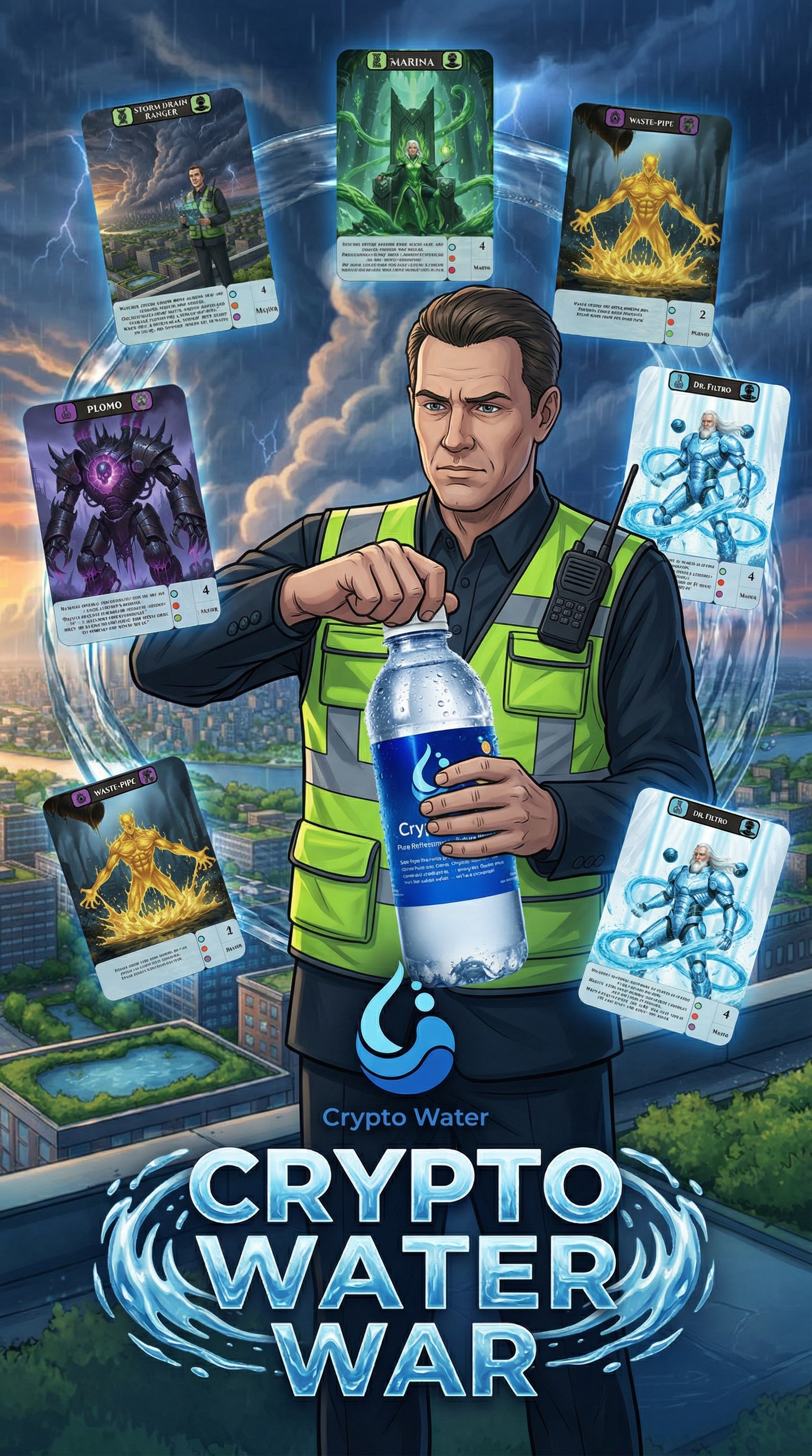 Crypto Water War UI card game